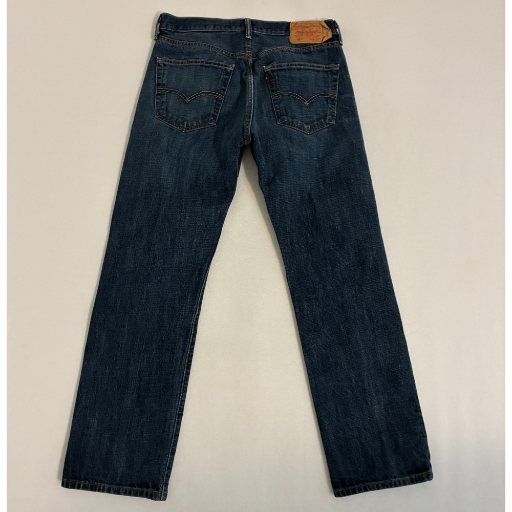 Vtg Y2K Levi's 501 Jeans Men's 34x32 Blue Denim Button Fly Straight Fit Preppy